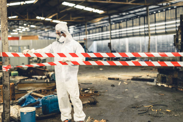 Professional Biohazard Cleanup technician working in New London, OH